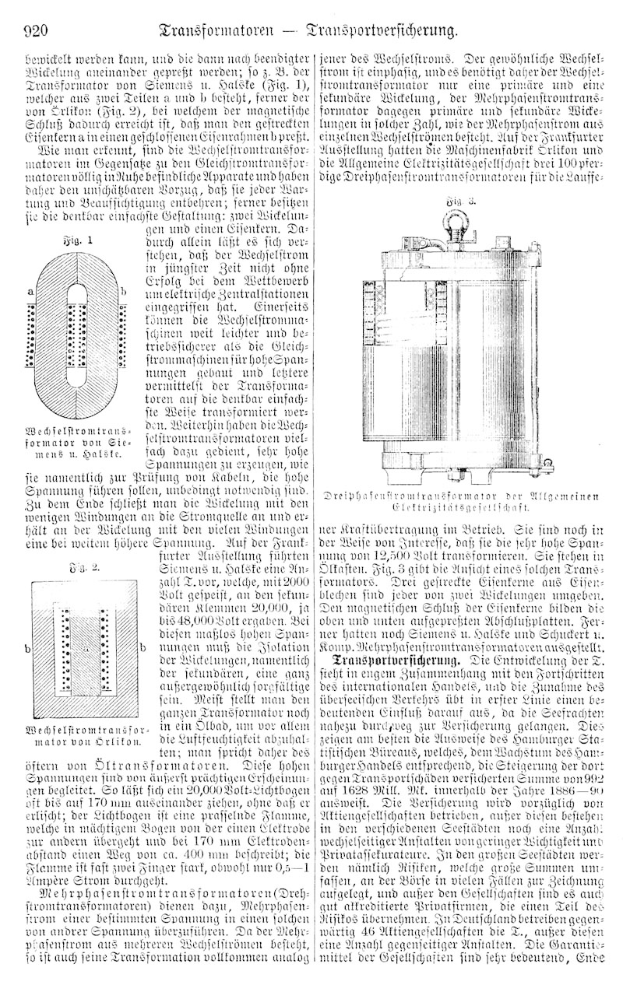 Ein detailliertes Bild eines Transformators aus dem deutschen Patent 9290, das Komponenten wie den Motor, Drähte und andere Teile zeigt.