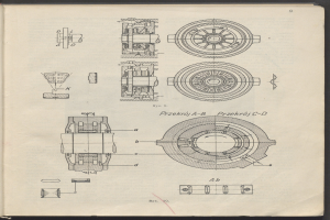 A book cover featuring a detailed technical drawing of a gearbox with labeled components including gears, pistons, and other mechanical parts.