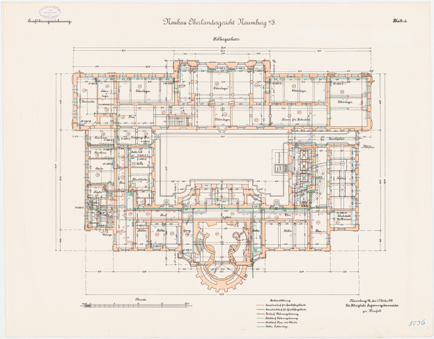 Schwarz-weißer Architekturgrundriss eines Mehrraumgebäudes, beschriftet als Neuhaus Oberlandgereich in Hamburg, Deutschland, mit detaillierten Anmerkungen zu Zimmern, Fluren, Fenstern, Türen und anderen Merkmalen.